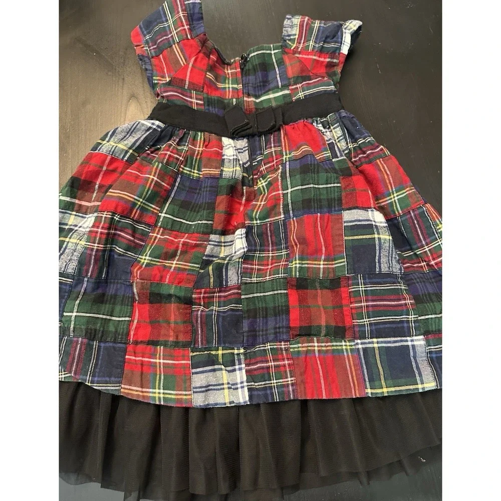 Vintage Gap Toddler Girl‎ Plaid Patch Cotton Holiday Dress *Size 2